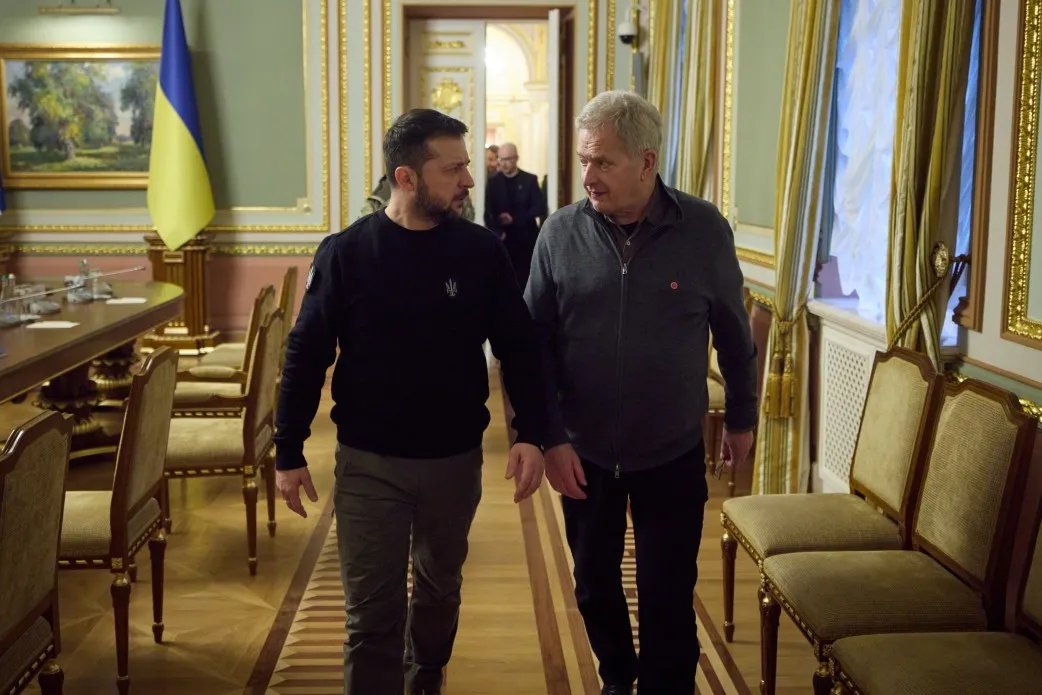 Зеленський з президентом Фінляндської Республіки Саулі Нііністьо