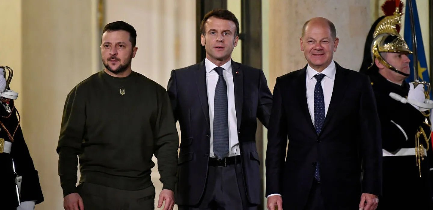 Канцлер Германии Олаф Шольц прибыл в Париж, чтобы встретиться с Владимиром Зеленским