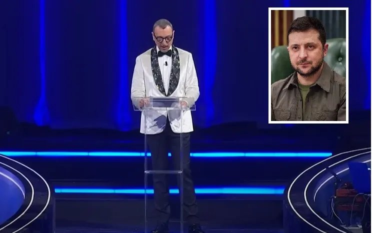 Амадеус читає листа від Зеленського італійському народу