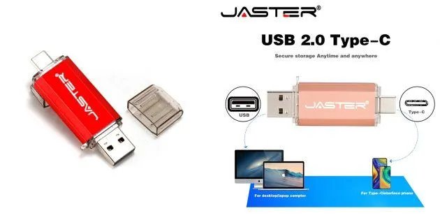 Флешка з конекторами USB-A і USB-C Флешка з конекторами USB-A і USB-C