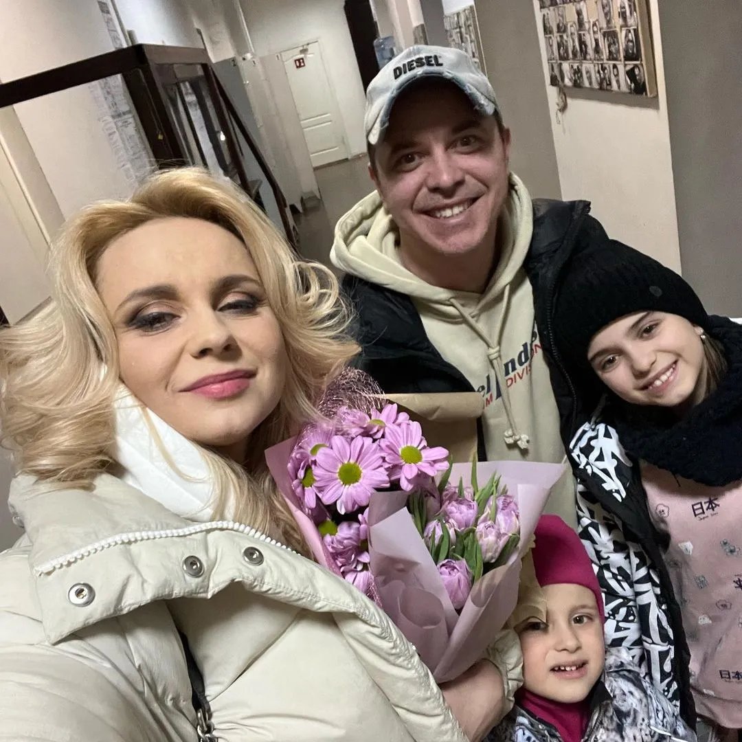 Лілія Ребрик із сім'єю