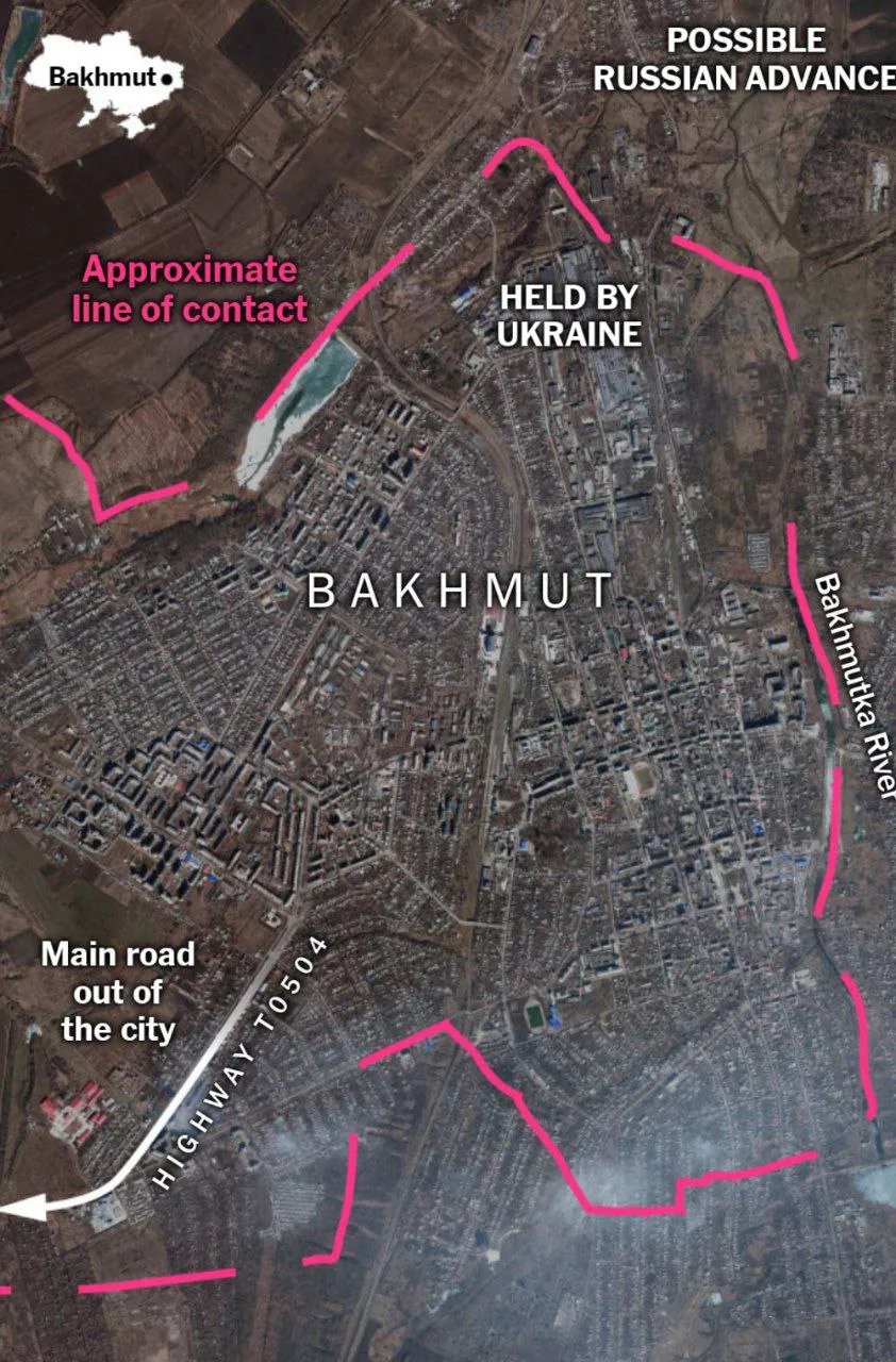 Джерело: Maxar Technologies. Приблизна лінія зіткнення двох військ