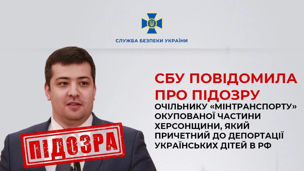Депортував дітей у росію. СБУ повідомила про підозру "міністру" окупантів у Херсонській області 1
