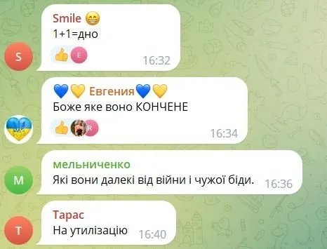Коментарі під відео