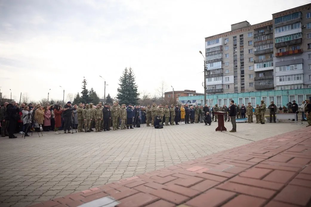 Володимир Зеленський в Охтирці. Фото: Офіс президента