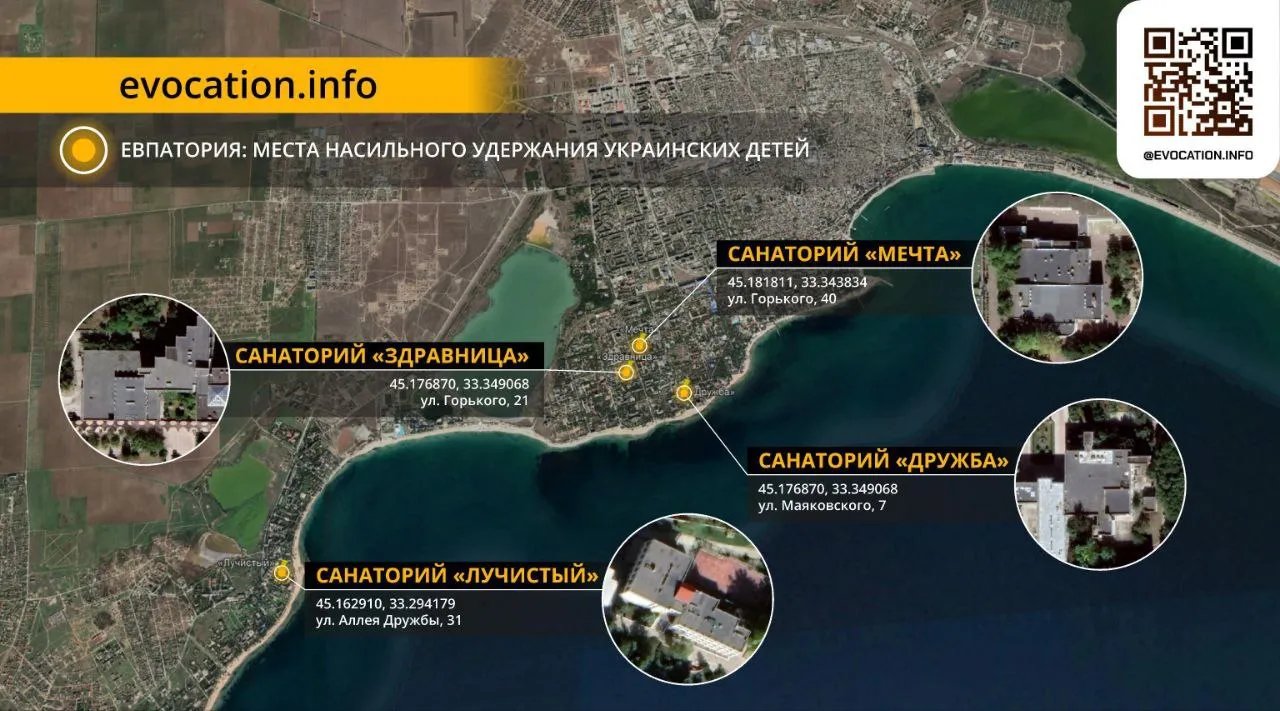 Місця, де тримали в заручниках херсонських дітей Місця, де тримали в заручниках херсонських дітей