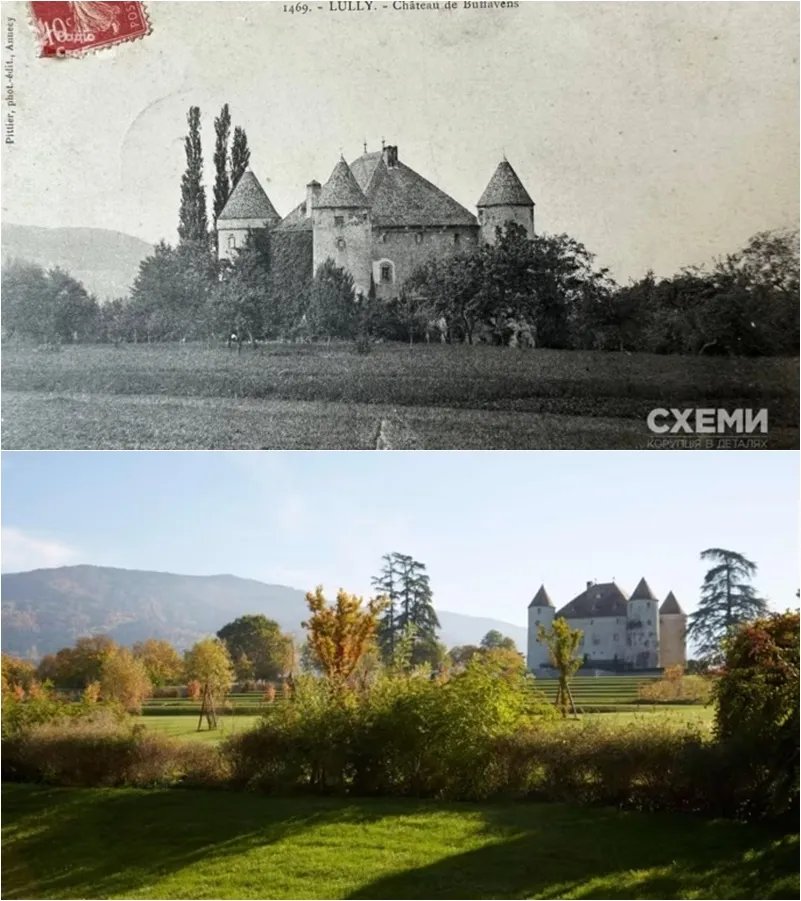 Замок Буффавен тоді та зараз