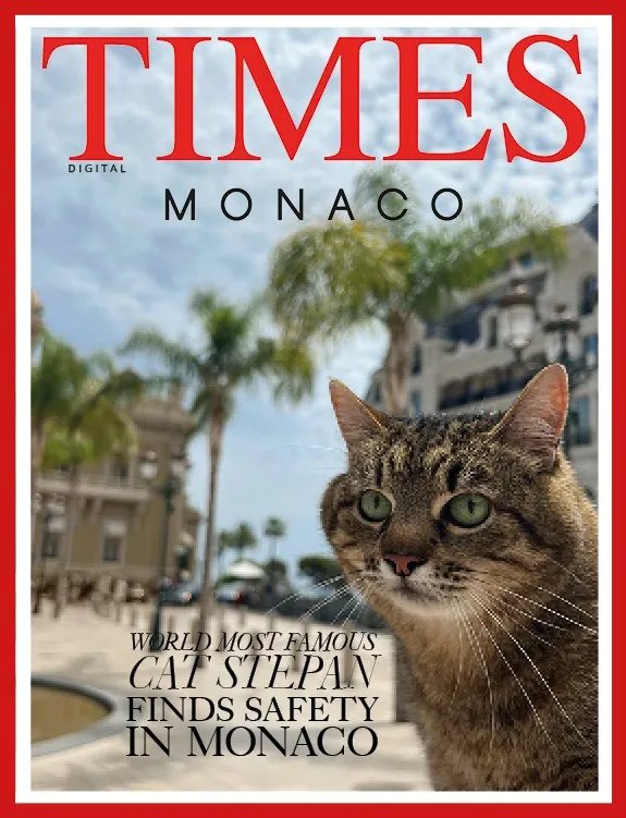 Кіт Степан із Харкова став зіркою журналу Times у Монако Кіт Степан із Харкова став зіркою журналу Times у Монако