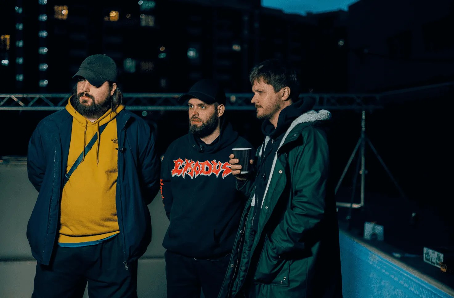 Женя Головатенко, Женя Красавица и Женя Галич на съёмках клипа