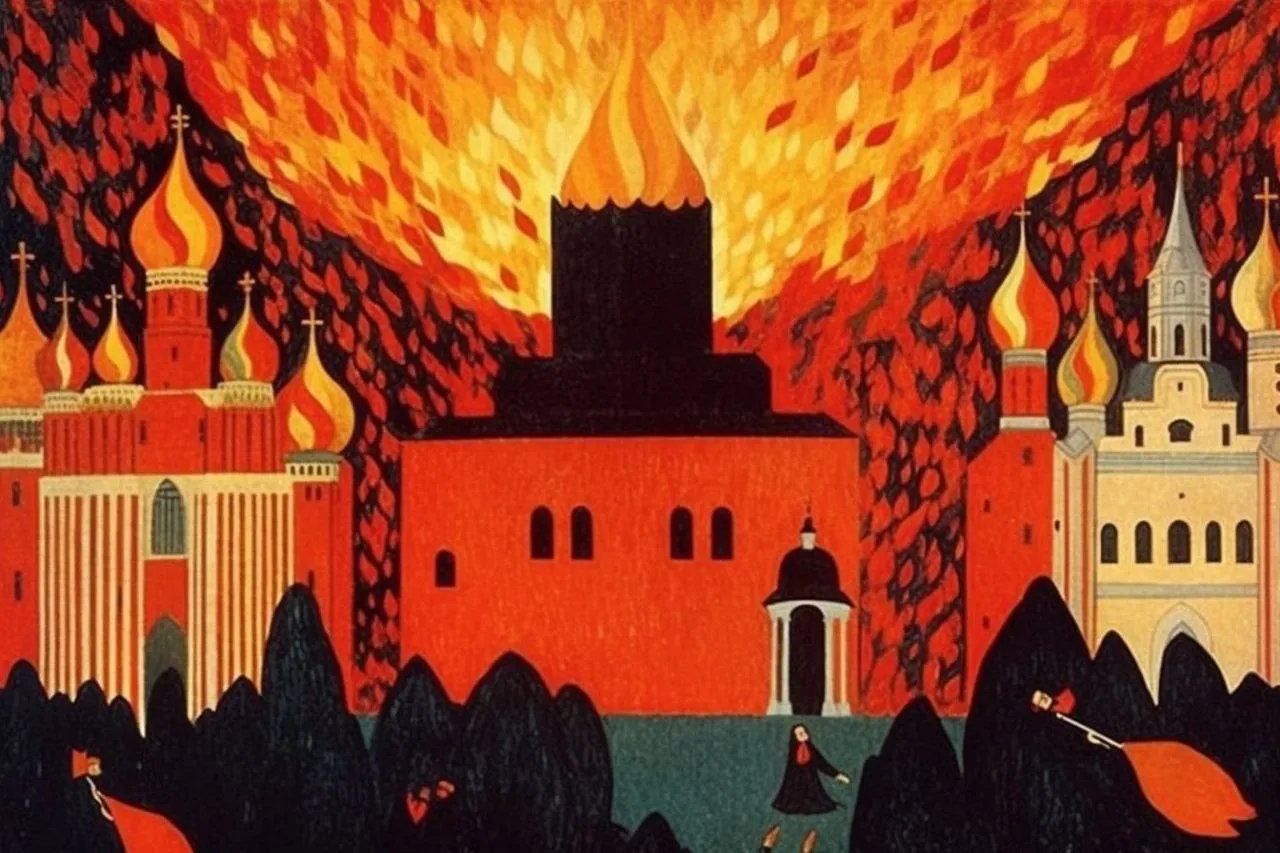 Так Кремль у вогні бачив би український художник Казимир Малевич