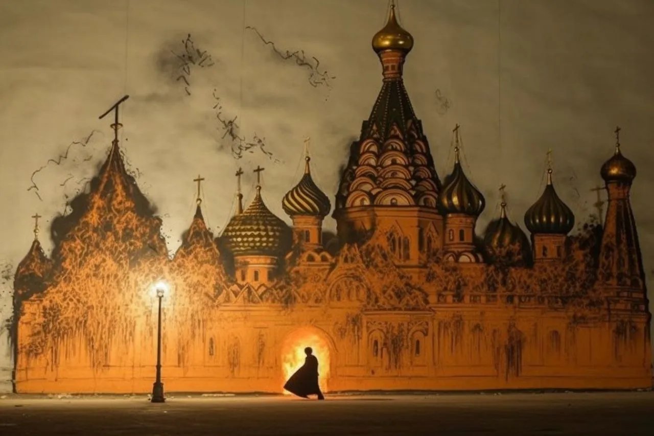 Робота Бенксі, який залишив свій слід в Україні