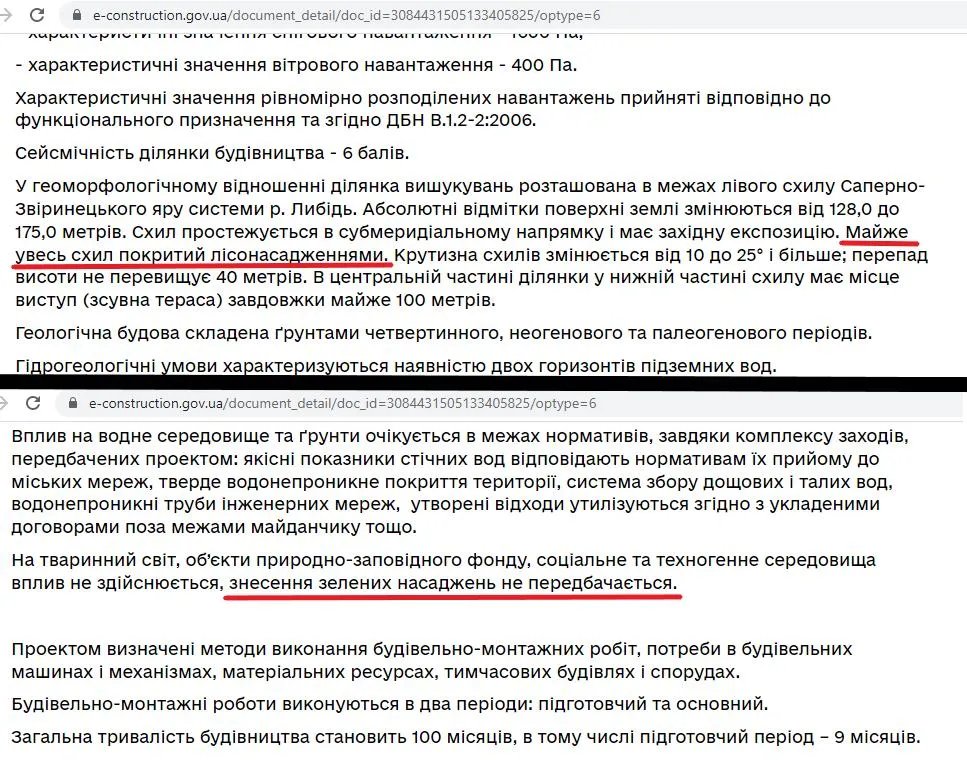 В экспертизе не предусматривается снос зеленых насаждений В экспертизе не предусматривается снос зеленых насаждений
