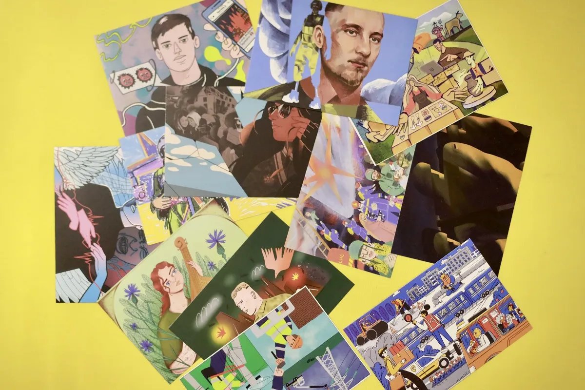 Проєкт складається з 12 листівок, кожна з яких містить QR-код, який веде на аудіо з історією