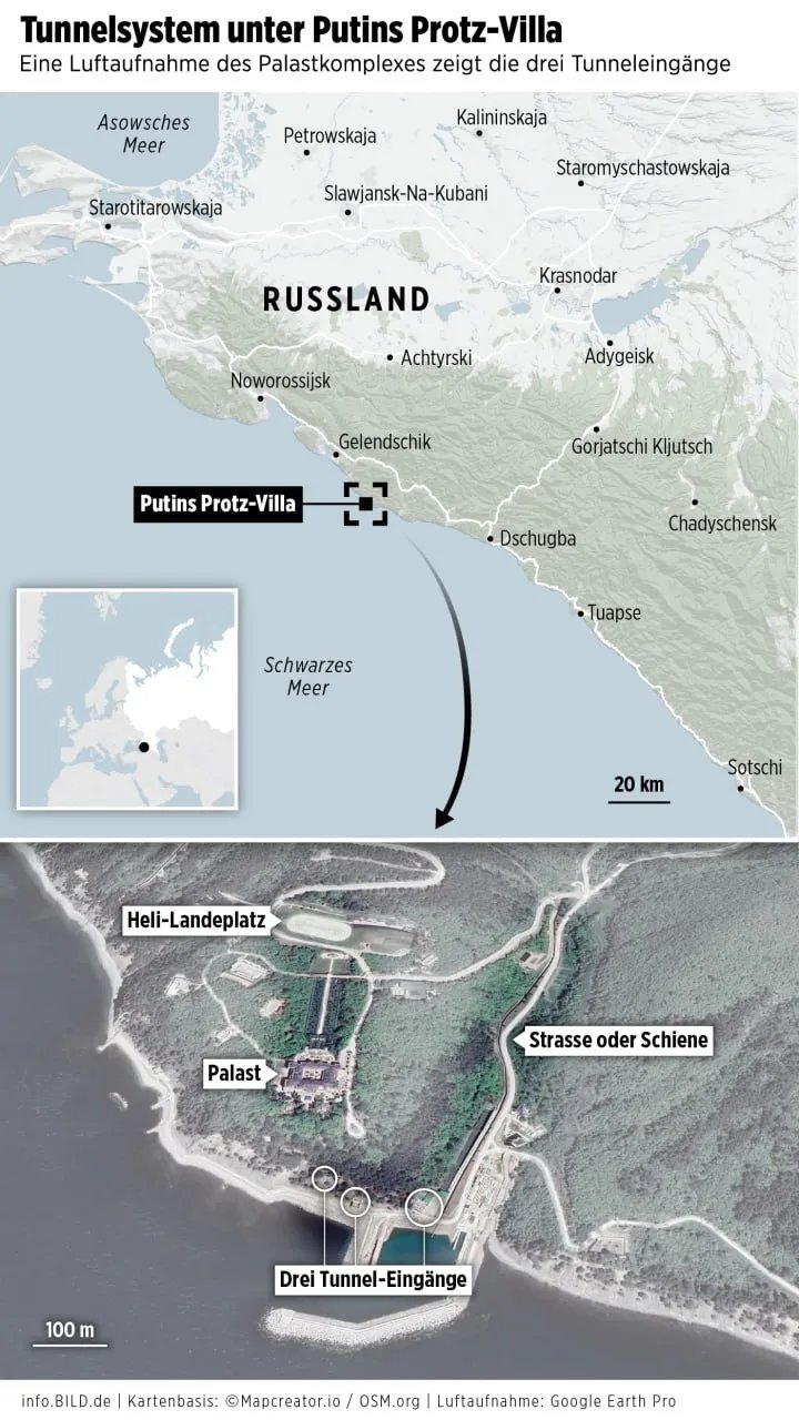 Бункер путіна знаходиться далеко від москви
