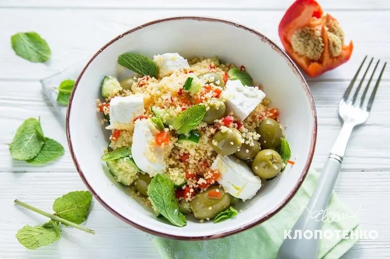 Салат з кус-кусом та овочами Салат з кус-кусом та овочами