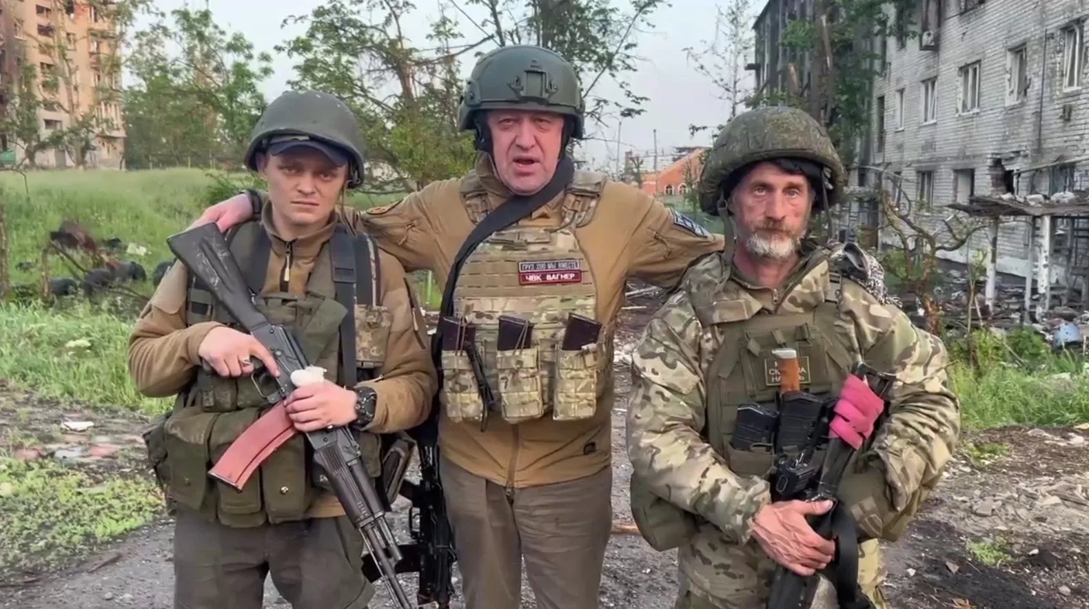 Пригожин з найманцями, які нібито відіграли основну роль у захопленні Бахмута