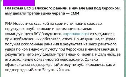 Пост про Залужного