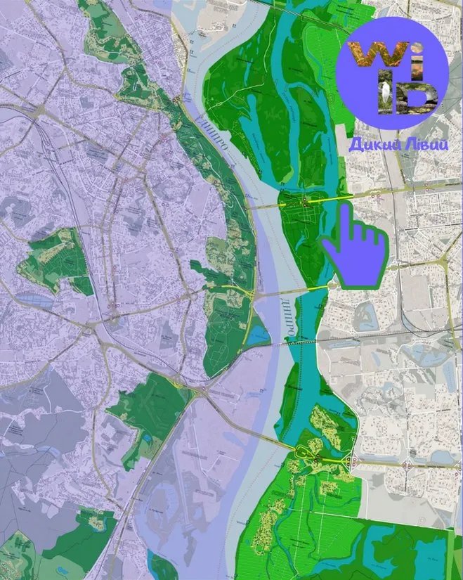 Місце розташування парку Дикий лівий Місце розташування парку Дикий лівий