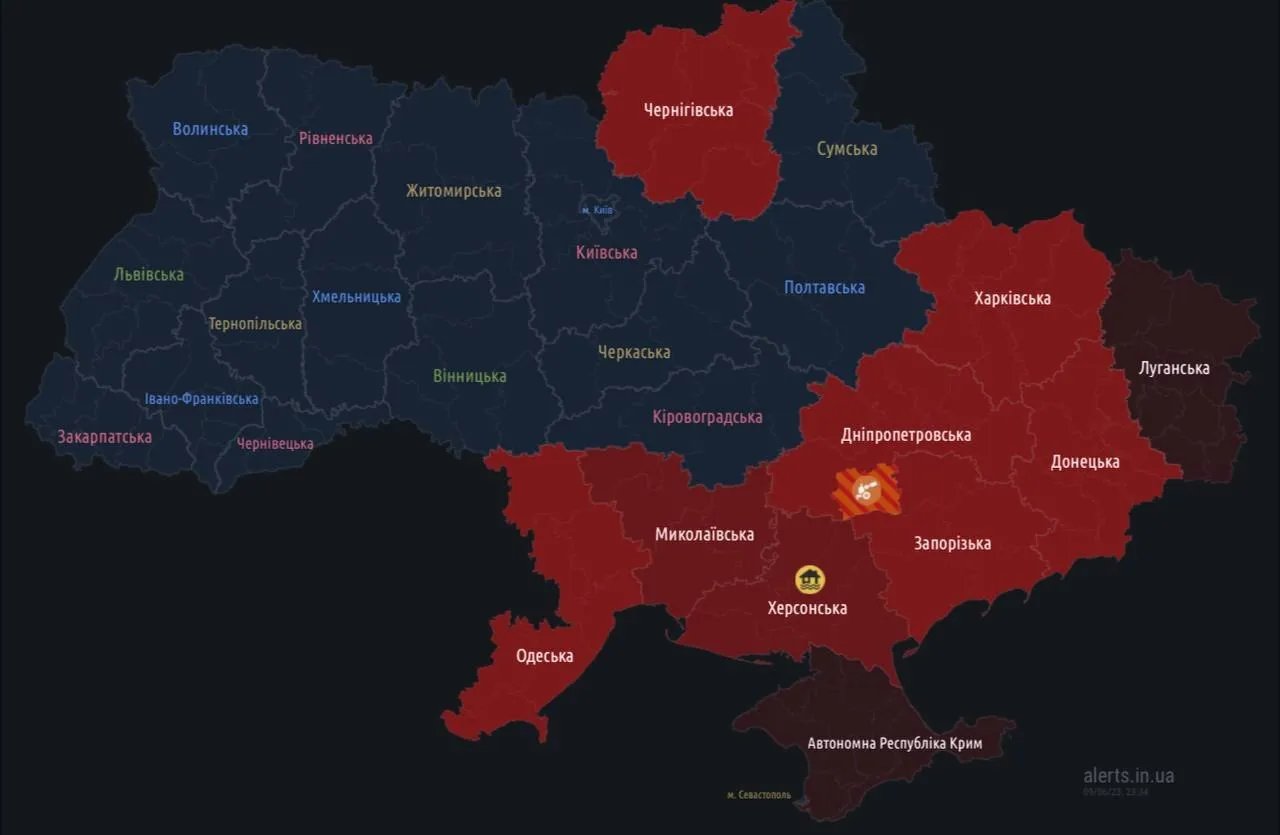 Україною шириться повітряна тривога