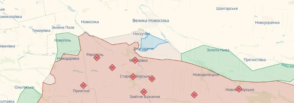 Благодатне на карті