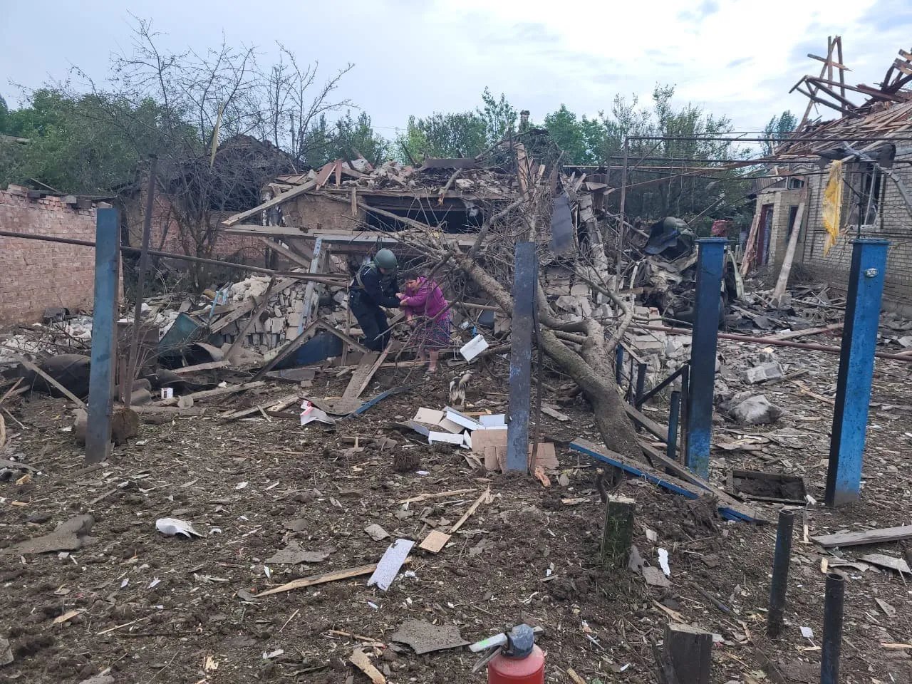 Наслідки обстрілу Костянтинівки