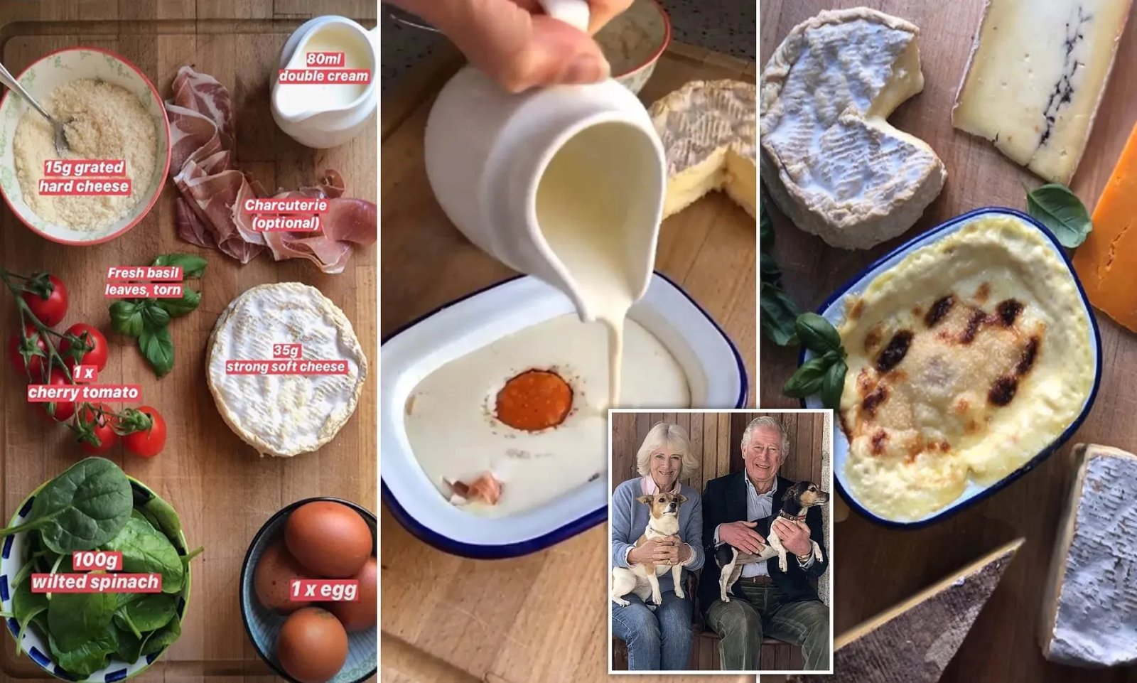 Запечені яйця зі шпинатом