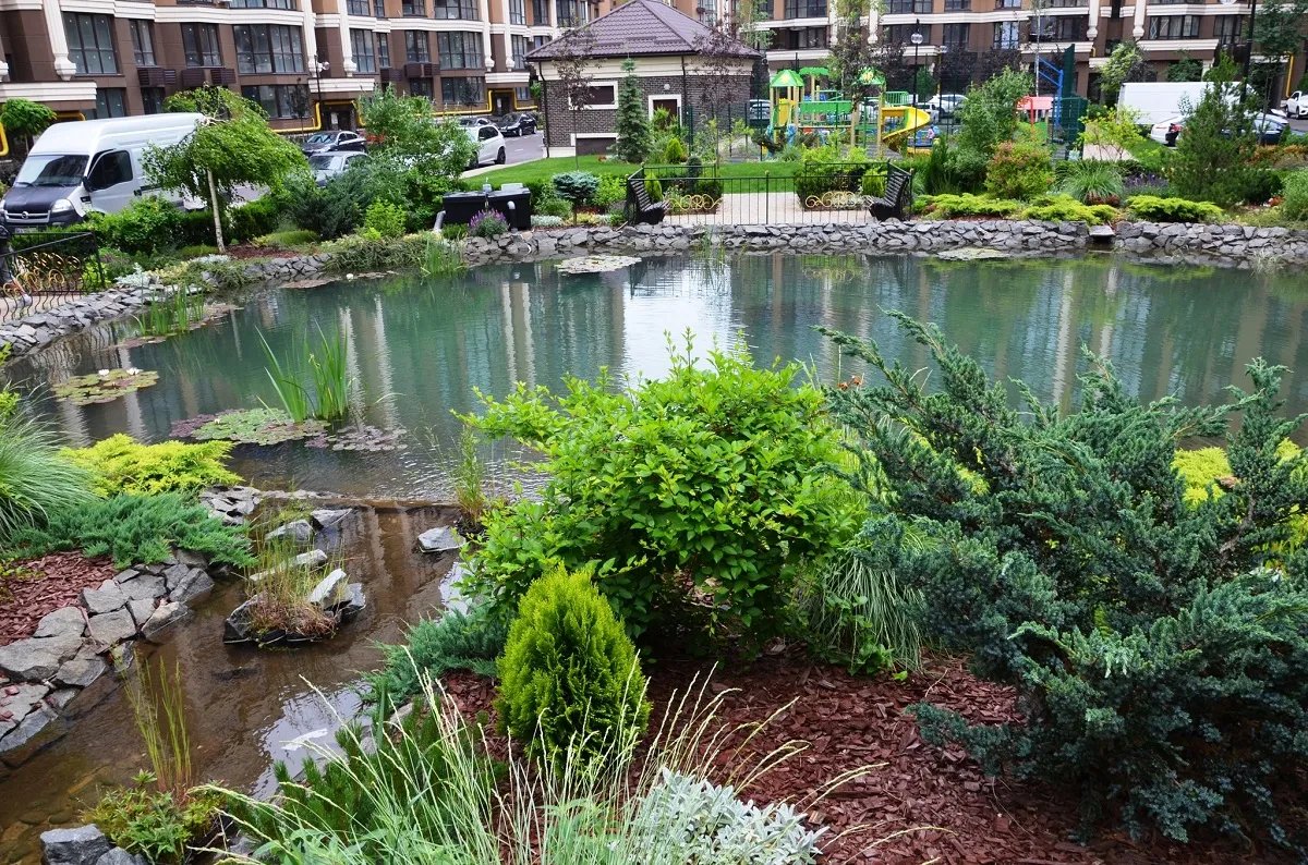 Дощові сади в ЖК Файна Таун в Києві Дощові сади в ЖК Файна Таун в Києві