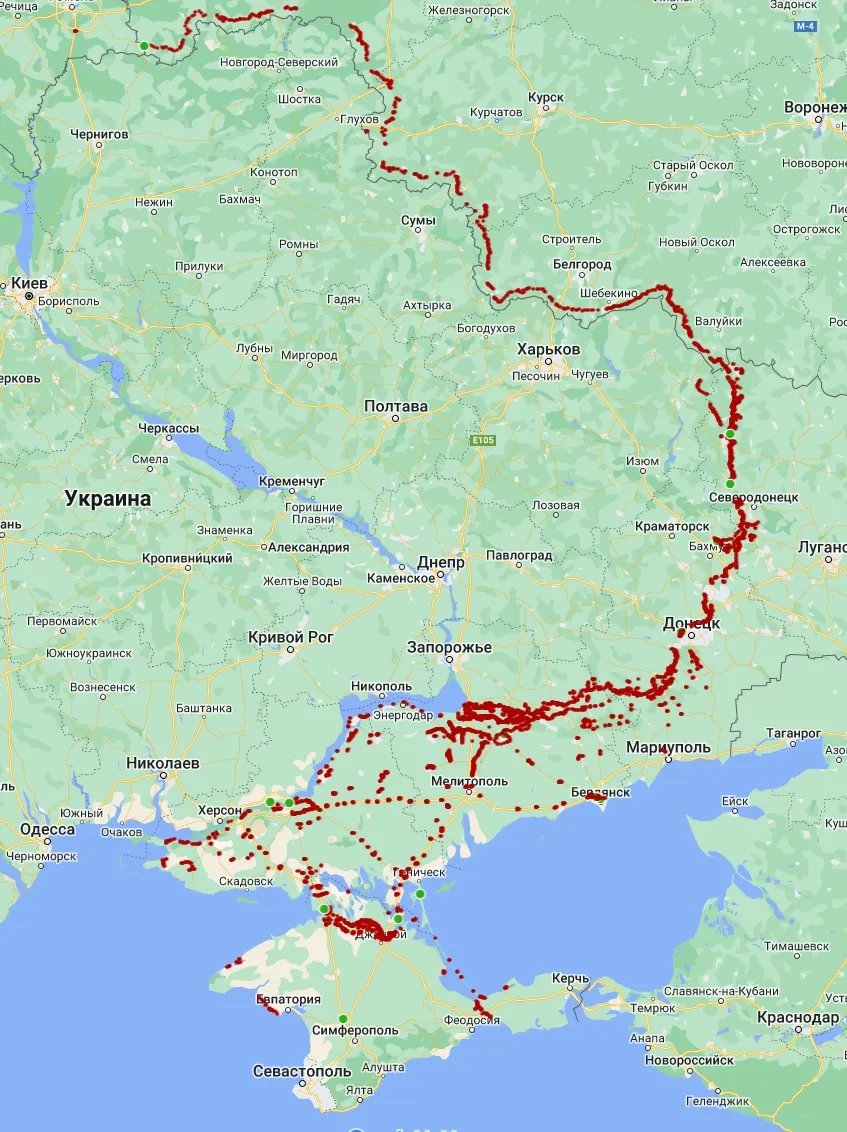 "Зуби дракону" Лінія оборони, яку вибудували росіяни на лінії зіткнення