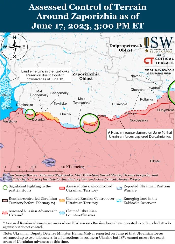 ЗСУ наступали на південно-західному та південно-східному напрямках від Оріхова ЗСУ наступали на південно-західному та південно-східному напрямках від Оріхова