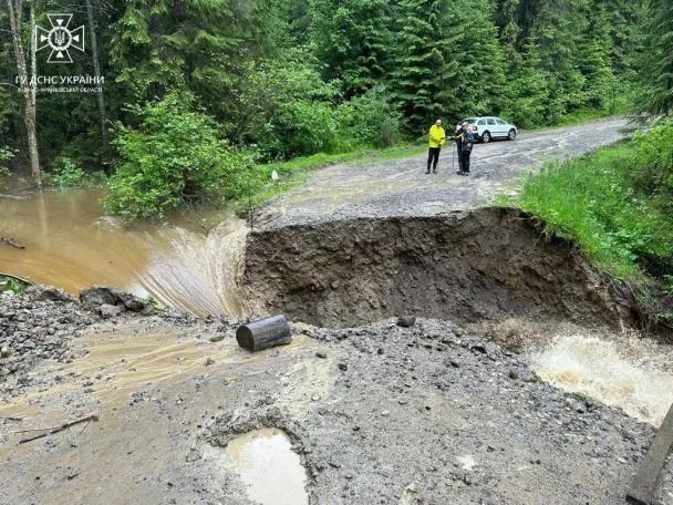 Вирва утворилась посеред дороги