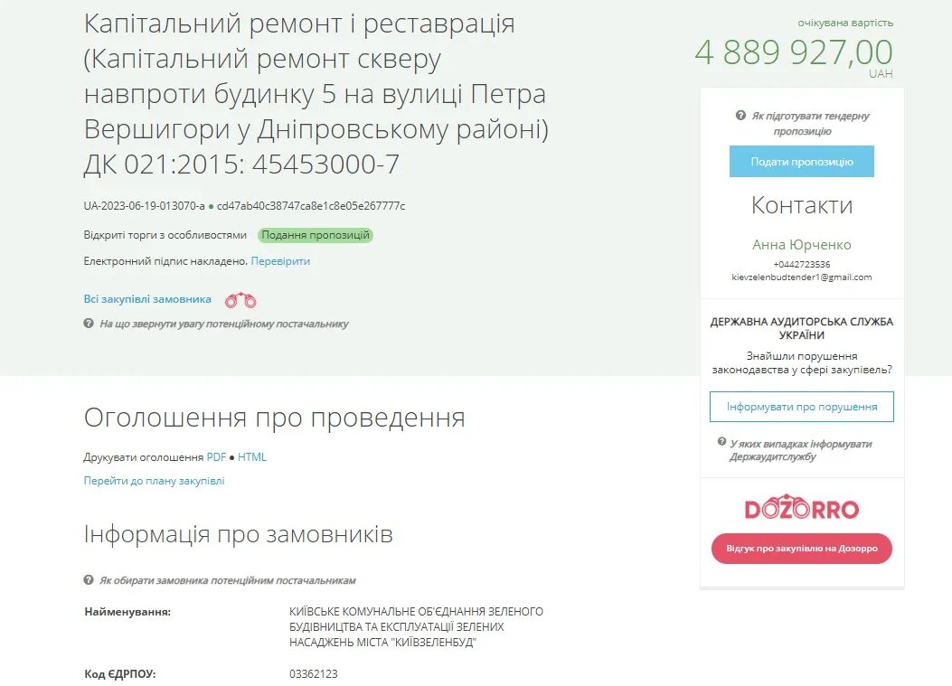 «Київзеленбуд» витратить до 11,5 мільйонів гривень на благоустрій скверів: шукай свою адресу 1