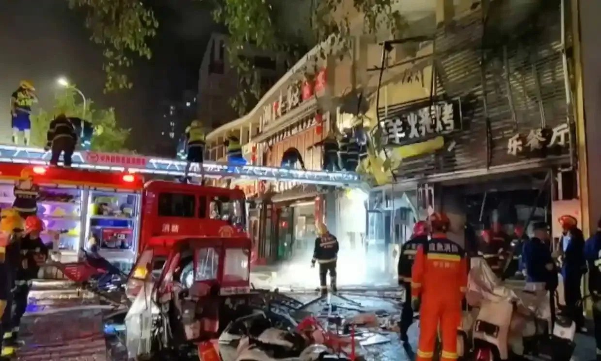 Фото з місця вибуху, джерело: CGTN