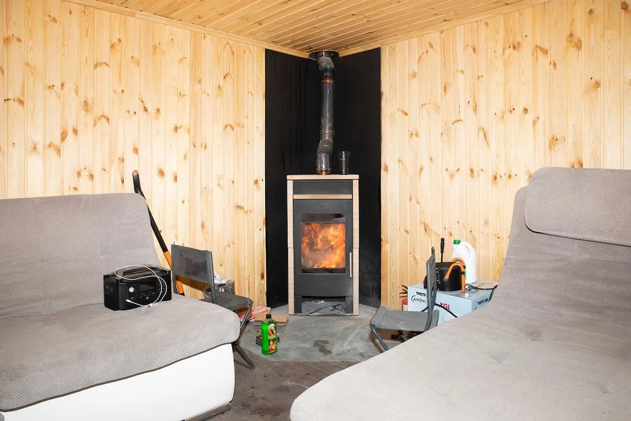 Для тепла - закрытый камин