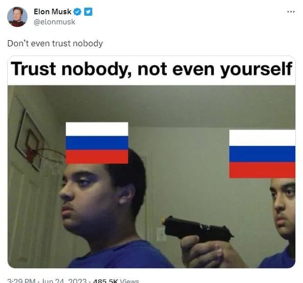 Ілон Маск тролить росію