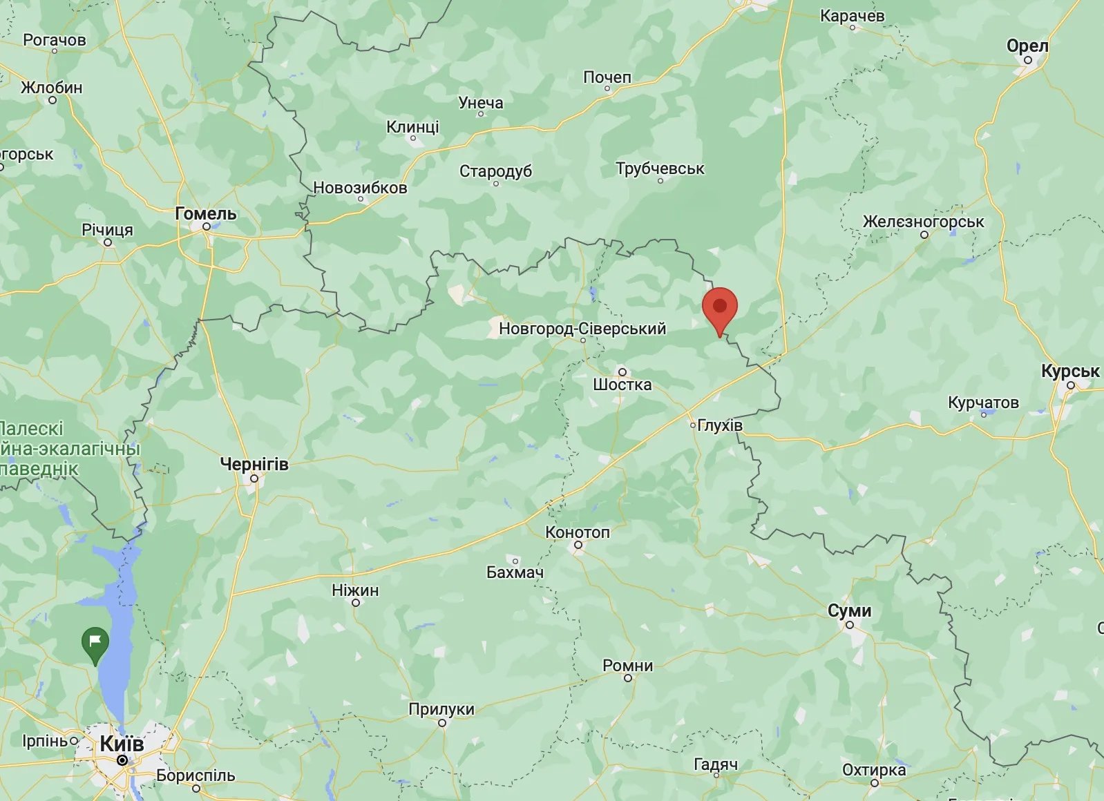 Родіонівка на мапі Родіонівка на мапі