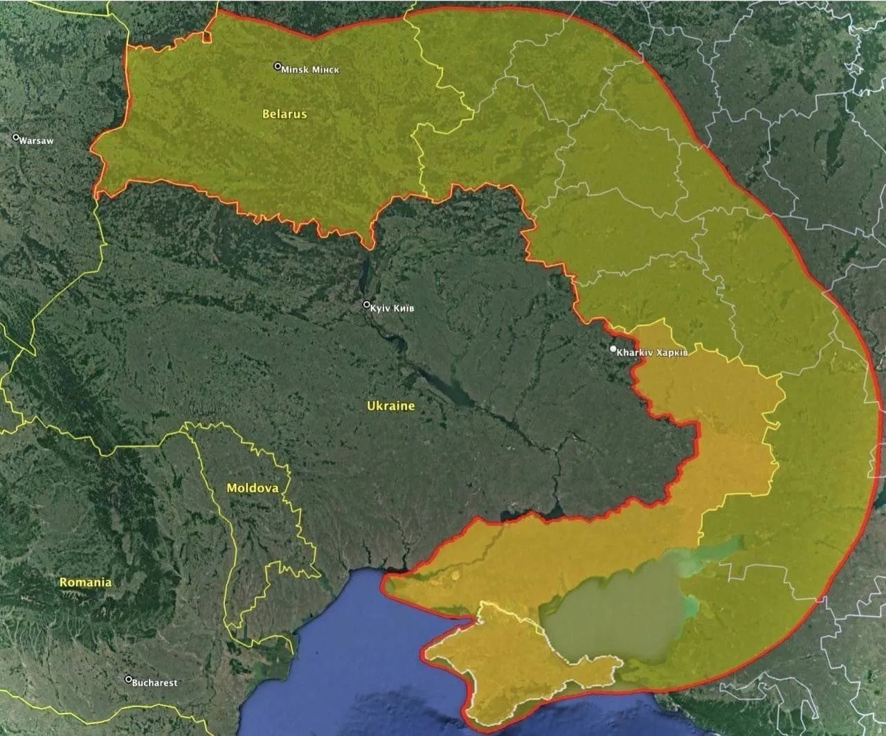 Мапа ураження ATACMS Мапа ураження ATACMS