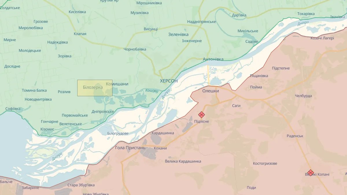 Белозерка на карте Белозерка на карте