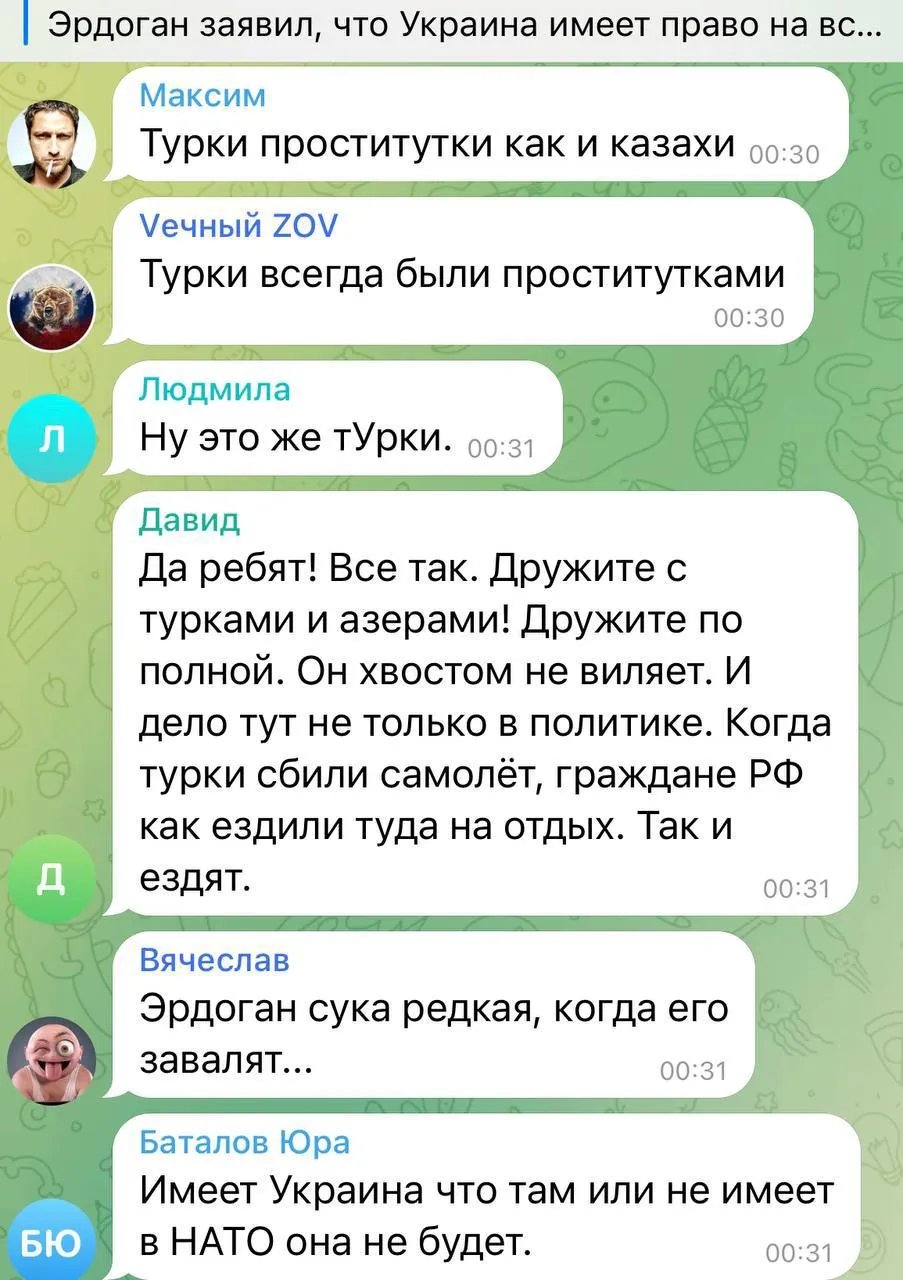 Як росіяни реагують на слова Ердогана про членство України в НАТО Як росіяни реагують на слова Ердогана про членство України в НАТО