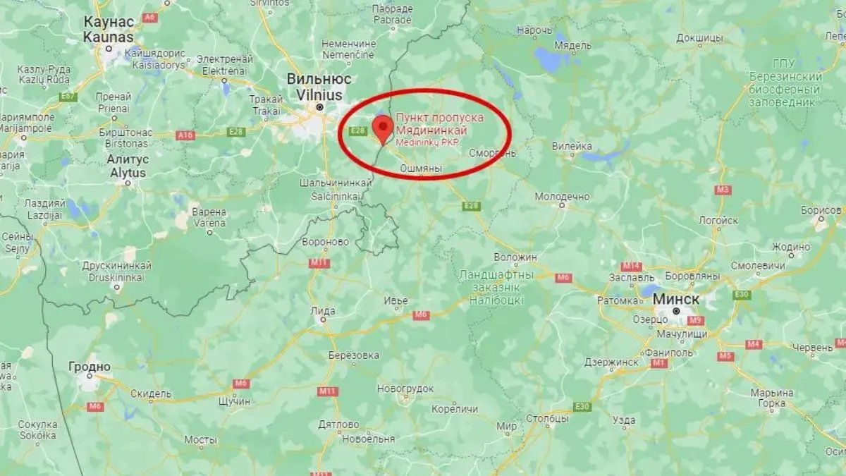 Литва перекрыла движение в пункте пропуска Мядининкай