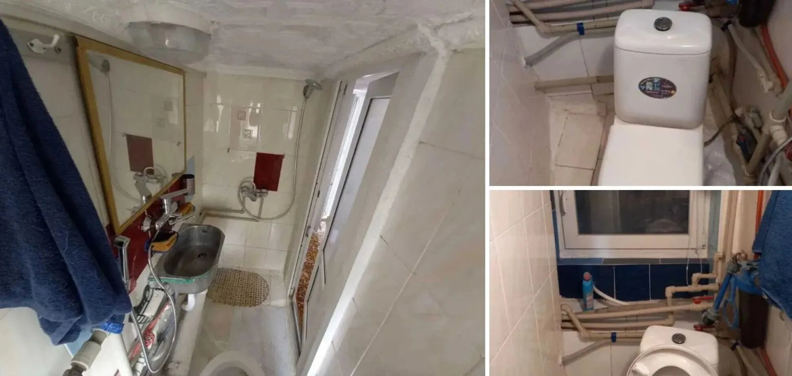 Санвузол у найменшій квартирі Києва. Фото: OLX Санвузол у найменшій квартирі Києва. Фото: OLX