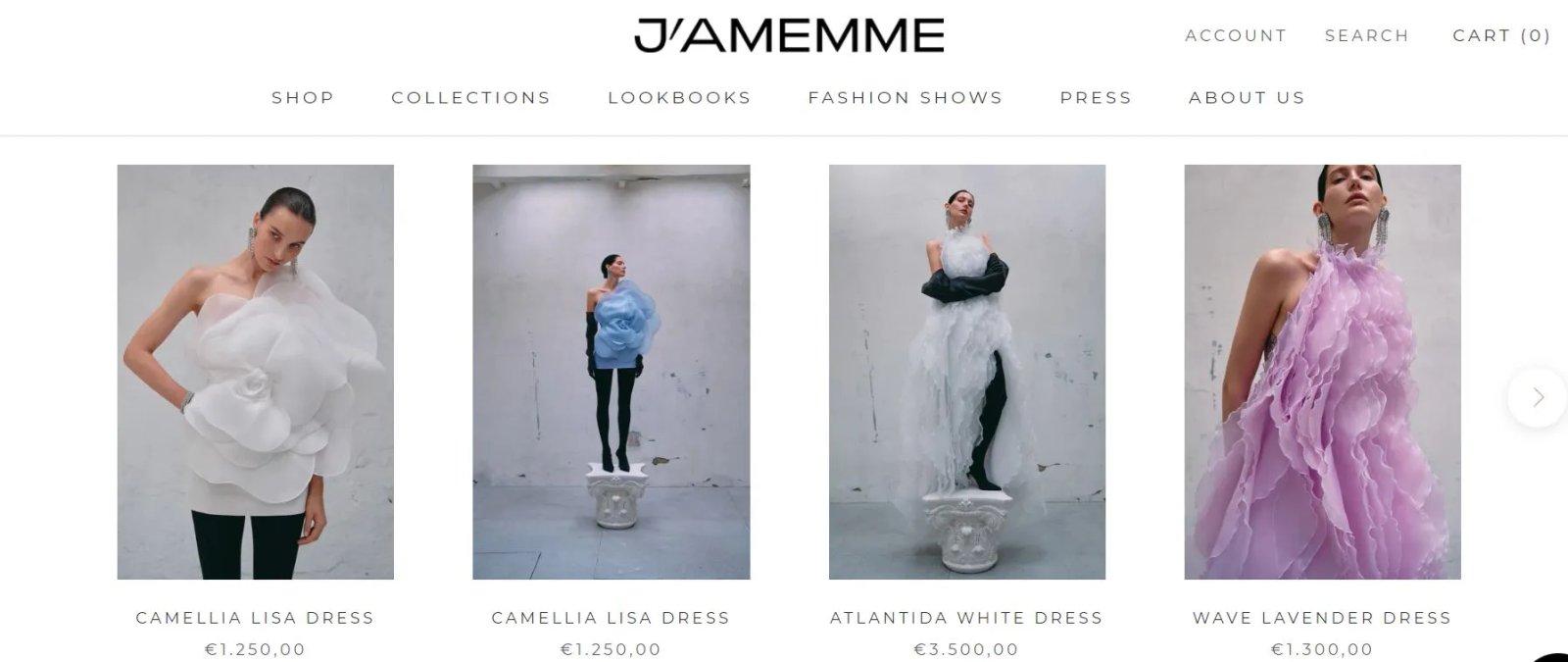 Платья-цветок от J'amemme