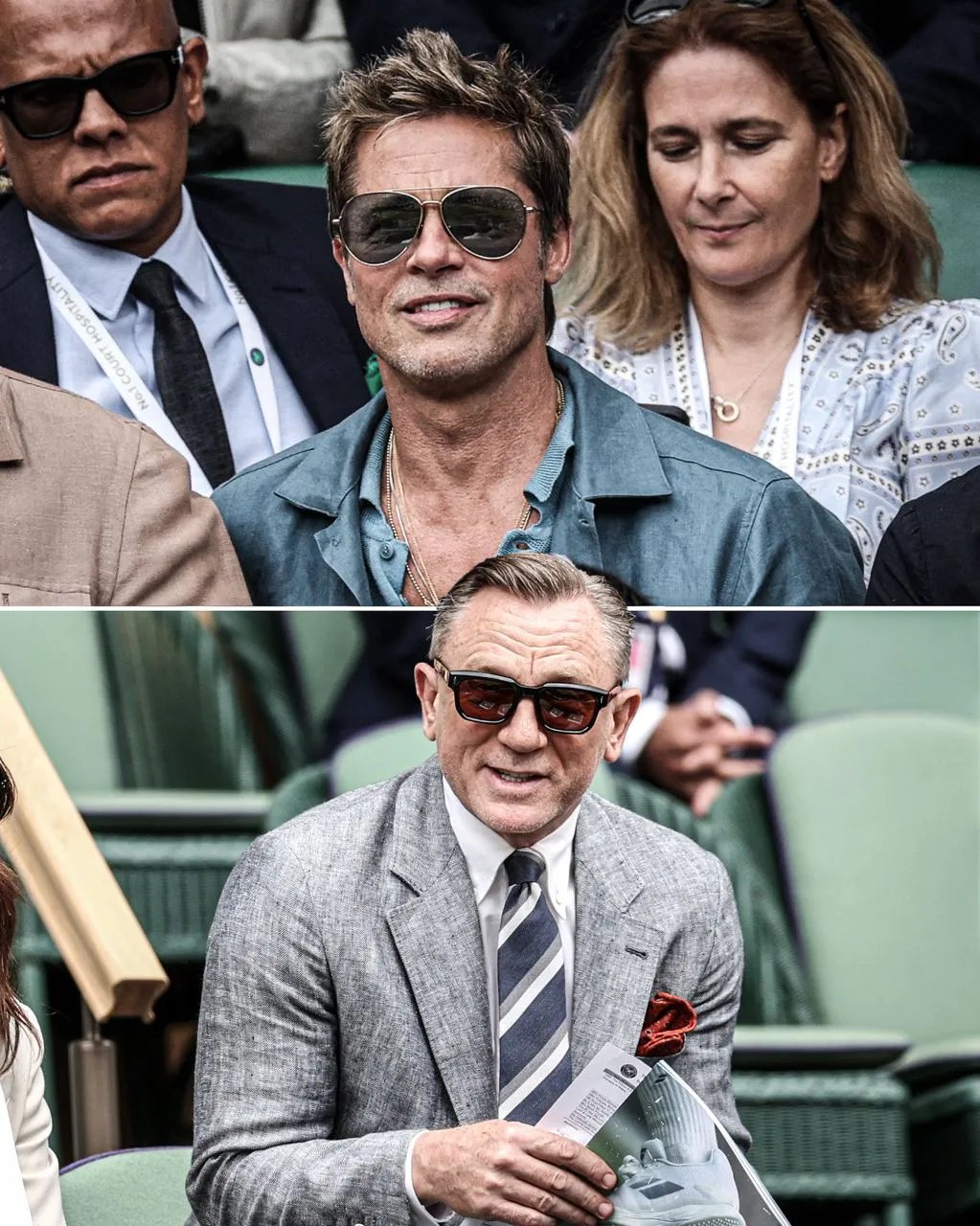 Бред Пітт та Денієл Крейг на фіналі Вімблдону