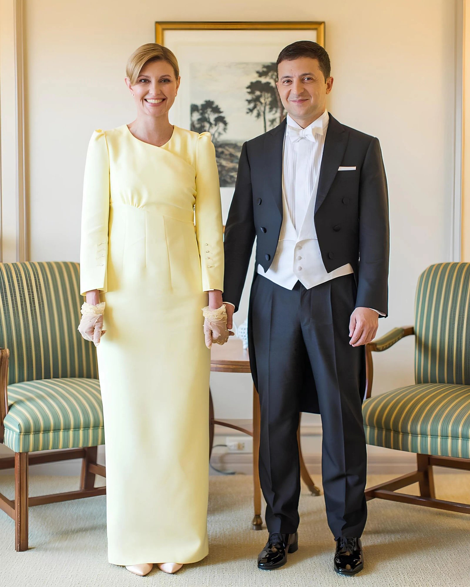 Жовта сукня Зеленської для візиту в Японію 