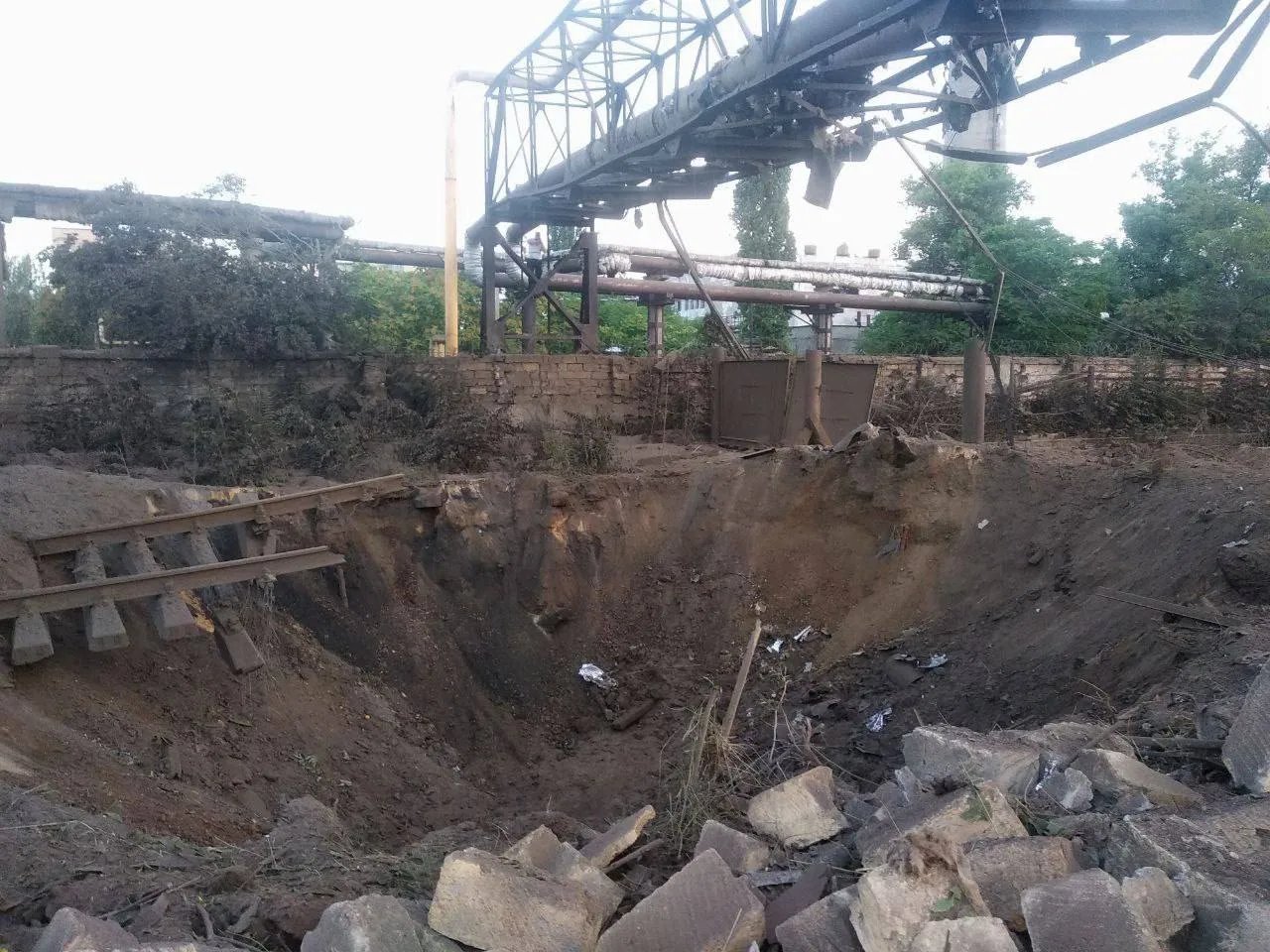 Вырва от одного из попаданий вражеских ракет
