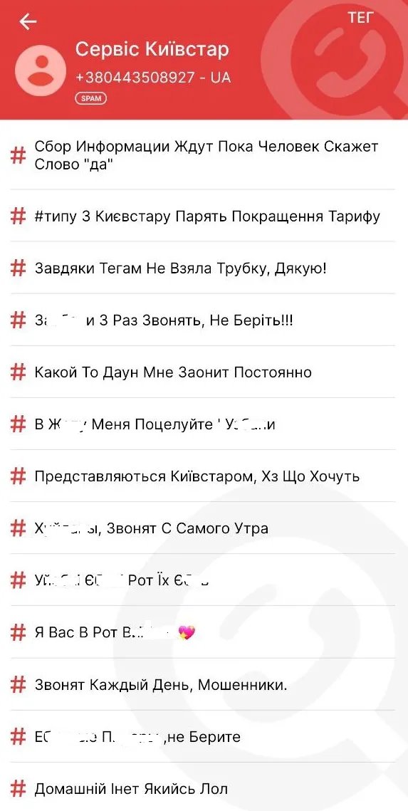 Теги Getcontact  Теги Getcontact