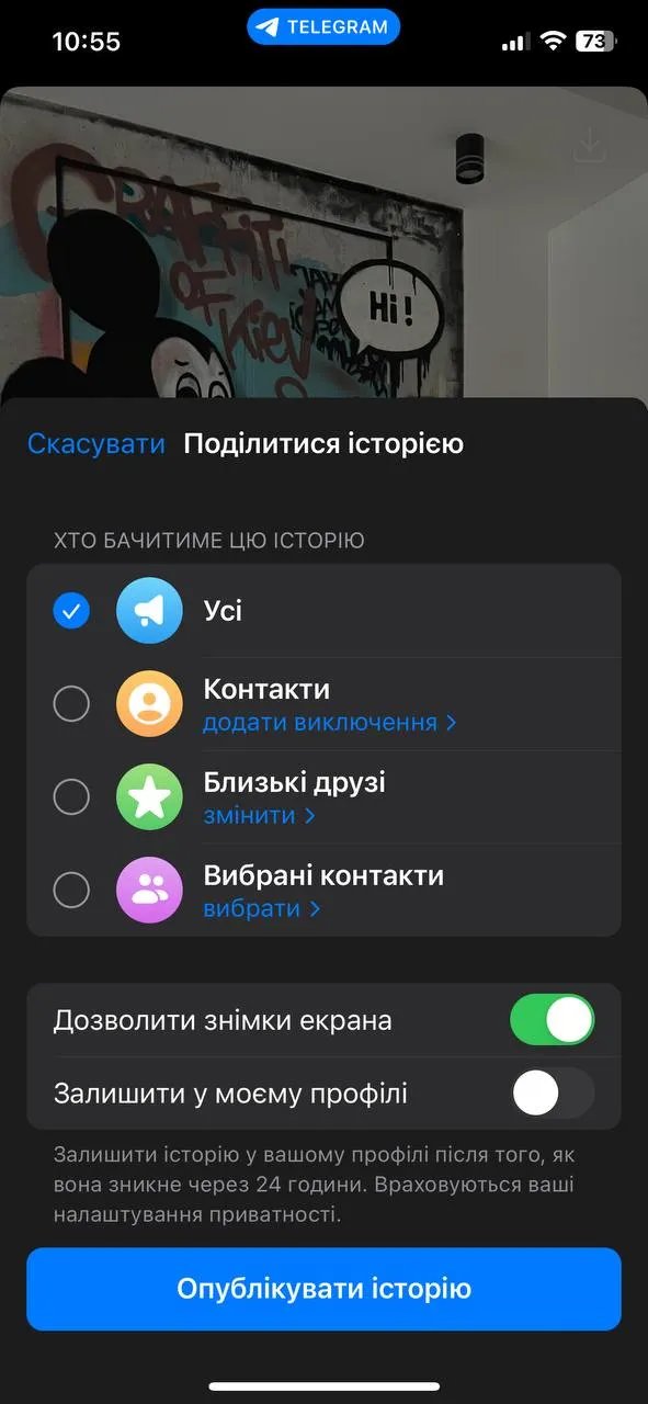 Користувачі Premium-підписки можуть обрати коло осіб, які можуть побачити їхню сторіс
