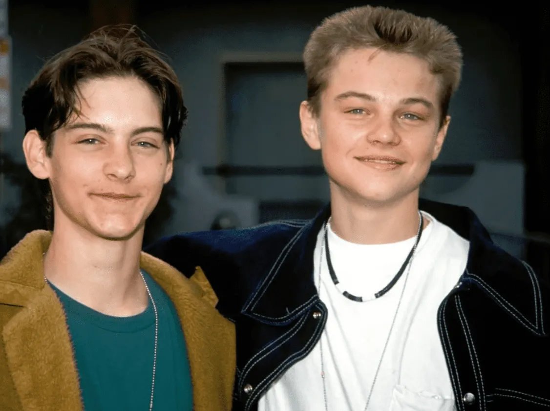 Леонардо Ді Капріо та Тобі Магвайр в молодості
