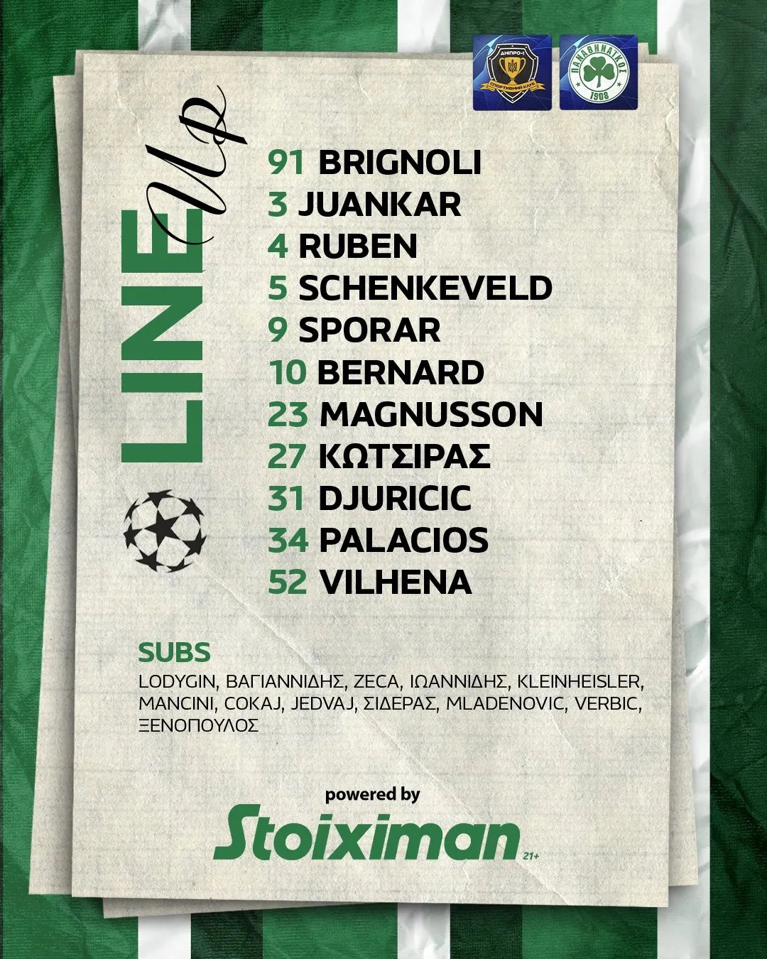 Склад греків на гру