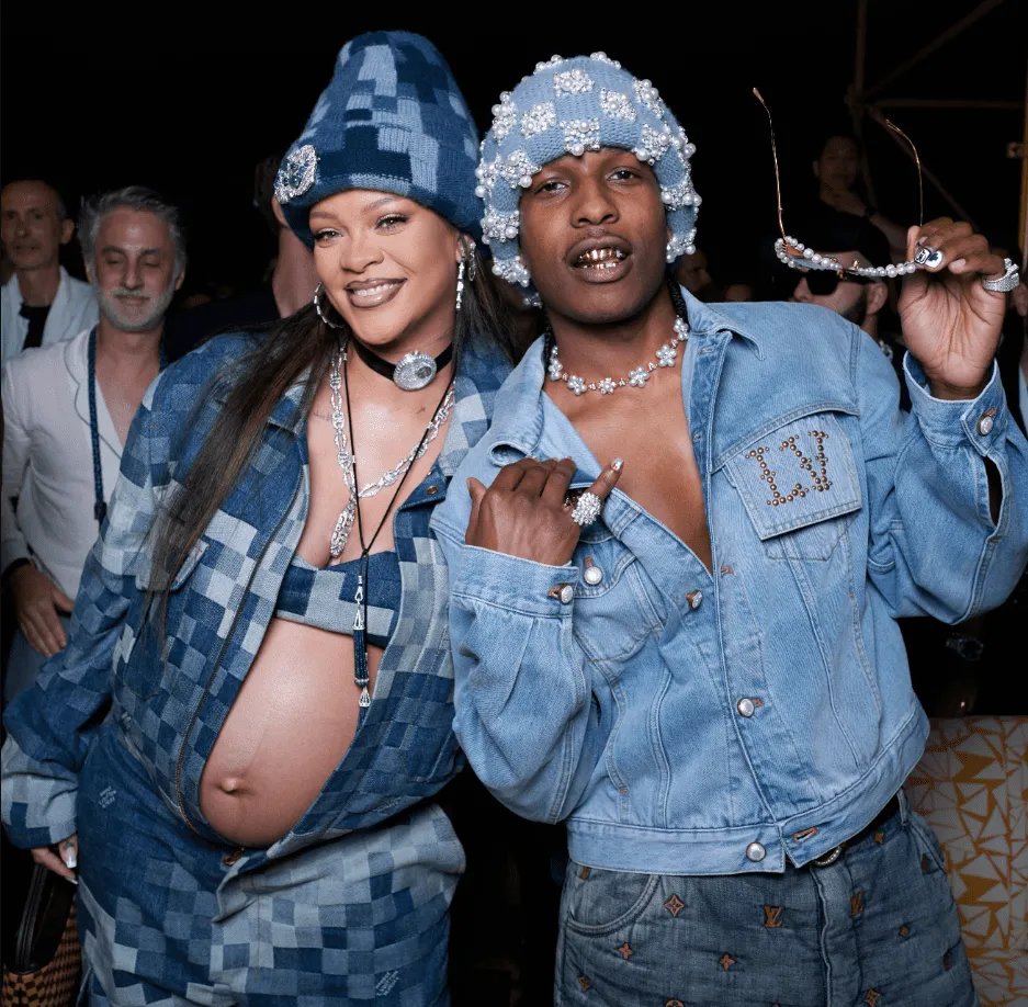 Ріанна та ASAP Rocky на показі нової чоловічої колекції Louis Vuitton