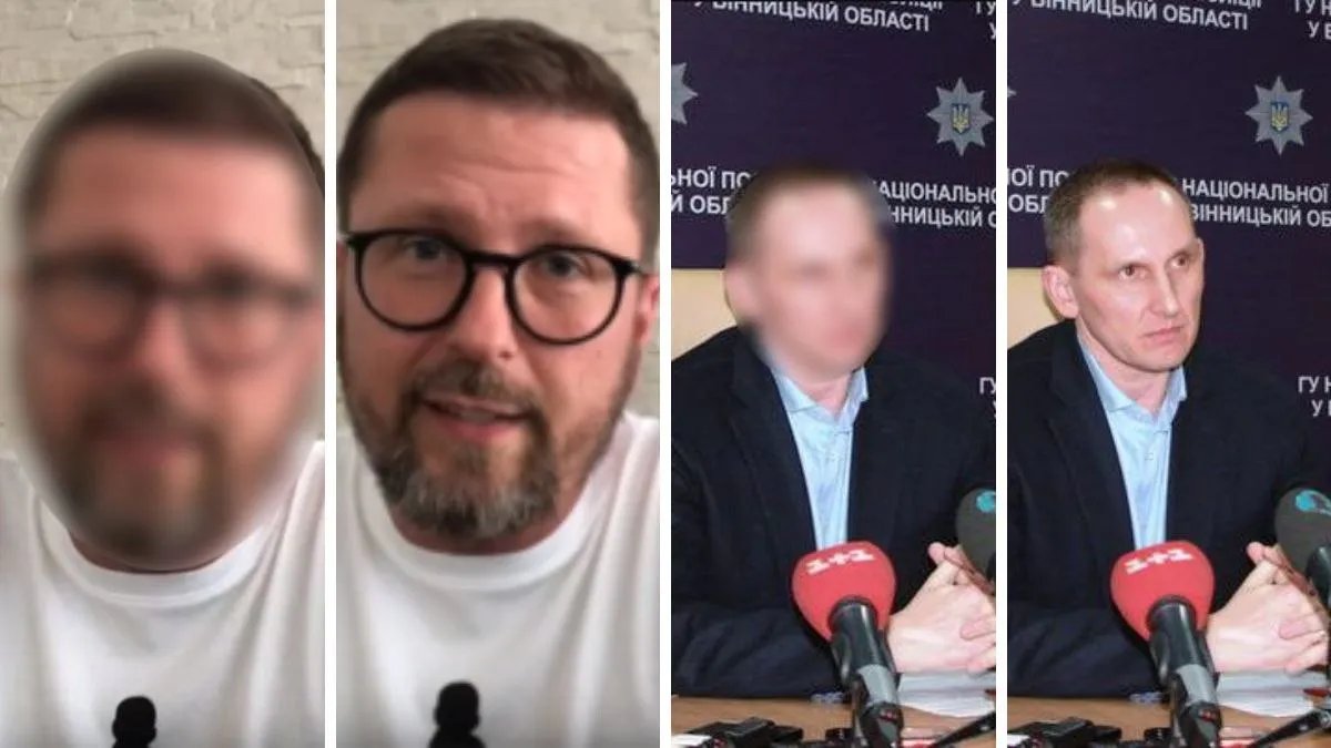 Зліва - Анатолій Шарій, справа - Антон Шевцов. Їхні заблюрені фото від генпрокурора та ці ж фото, які є у вільному доступі